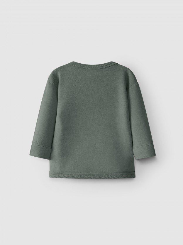 Pull uni maille carde