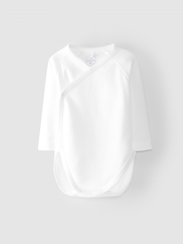 Crossover bodysuit with silhouette detail Crossover bodysuit with silhouette detail