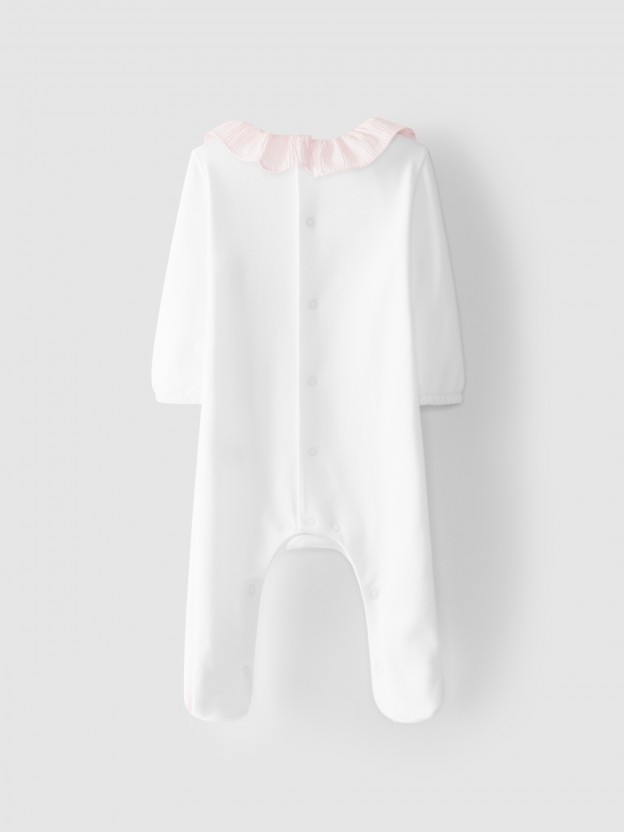 Babygrow vichy col à volant Babygrow vichy col à volant