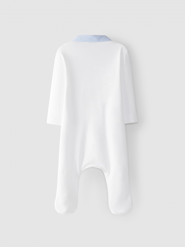 Babygrow Vichy pointy collar Babygrow Vichy pointy collar
