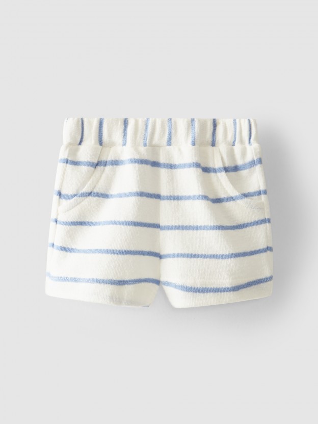 Shorts stripes organic cotton