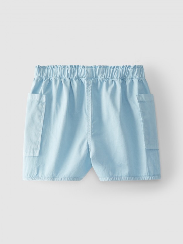 Pull-up shorts twill