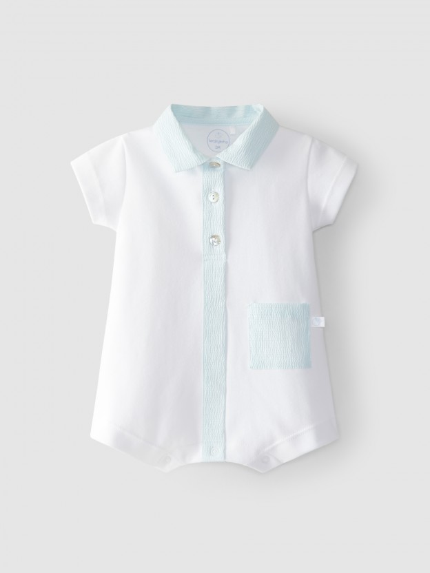Romper pointy collar vichy