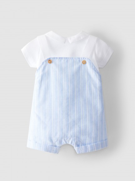 Two-in-one romper striped fabric