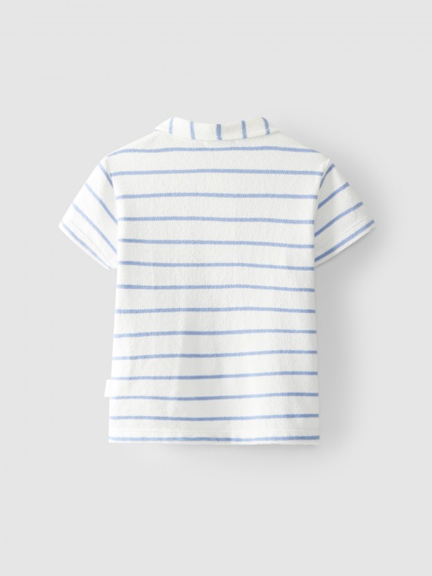 Polo shirt stripes organic cotton