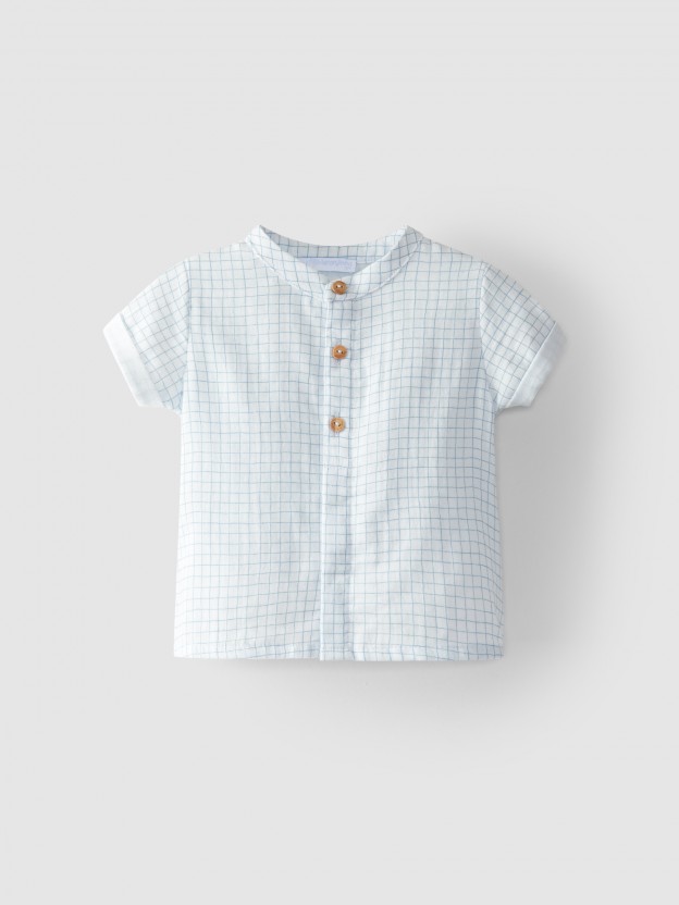 Chemise carreaux coton biologique