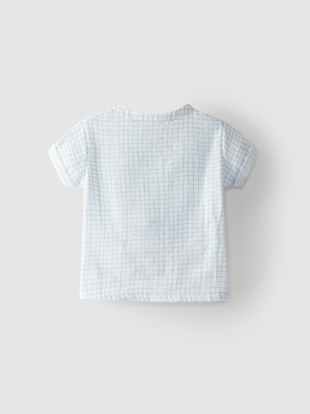 Chemise carreaux coton biologique