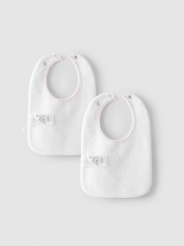 2-pack bibs with silhouette