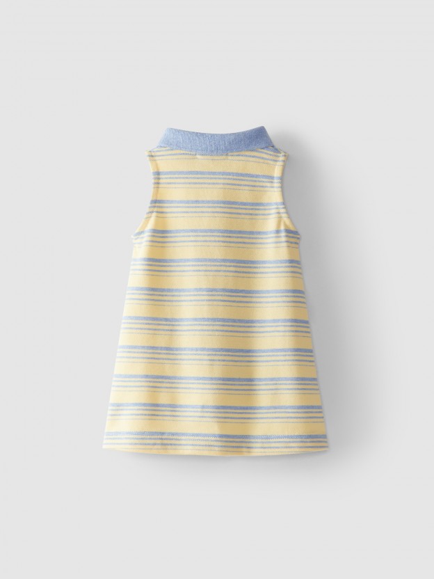 Striped dress in pique