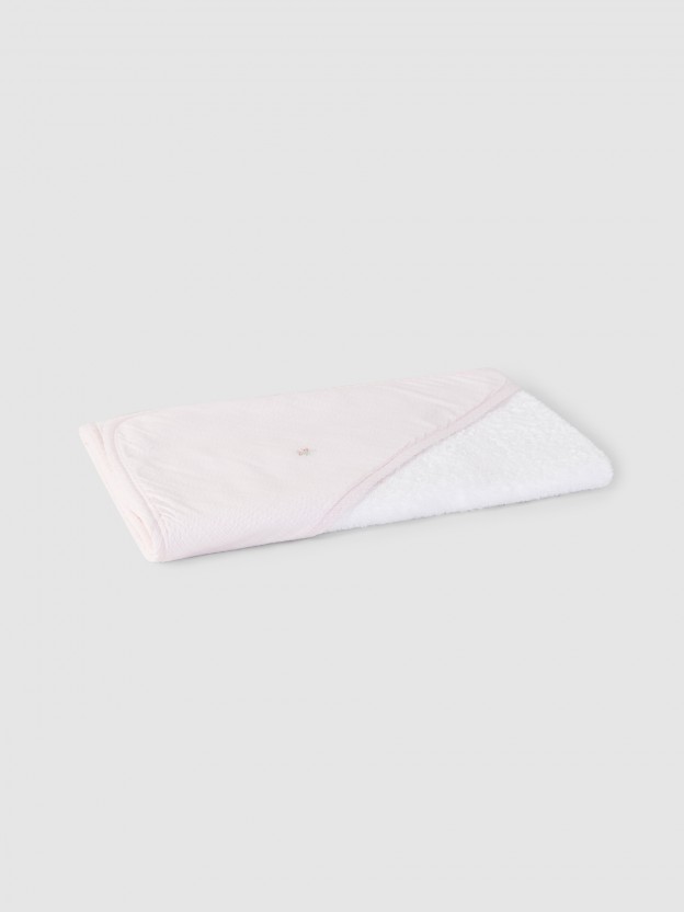 Toalha de banho vichy com bordado Toalha de banho vichy com bordado