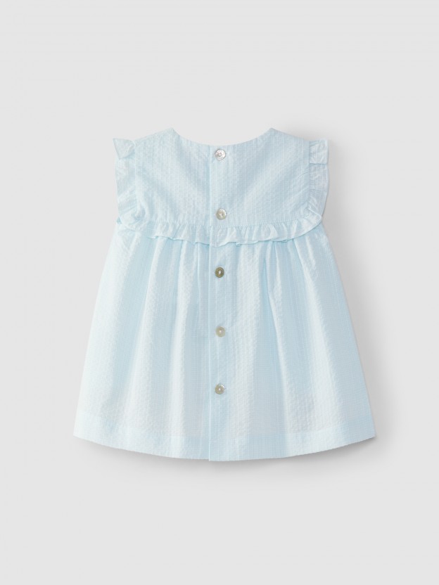 Dress Vichy with embroidery