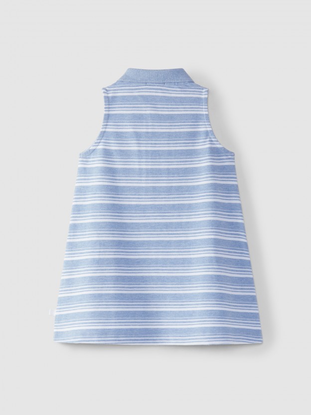 Striped dress in pique