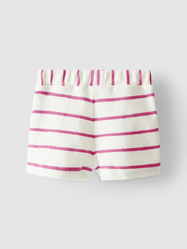 Shorts stripes organic cotton