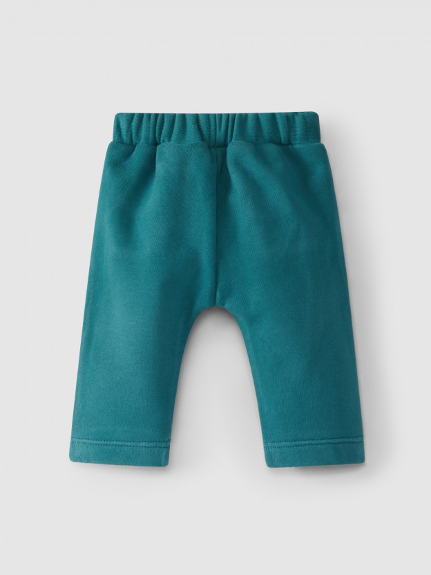 Pull-up plush pants with pockets