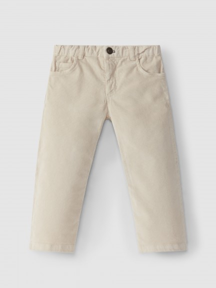 Four-pocket micro-corduroy pants
