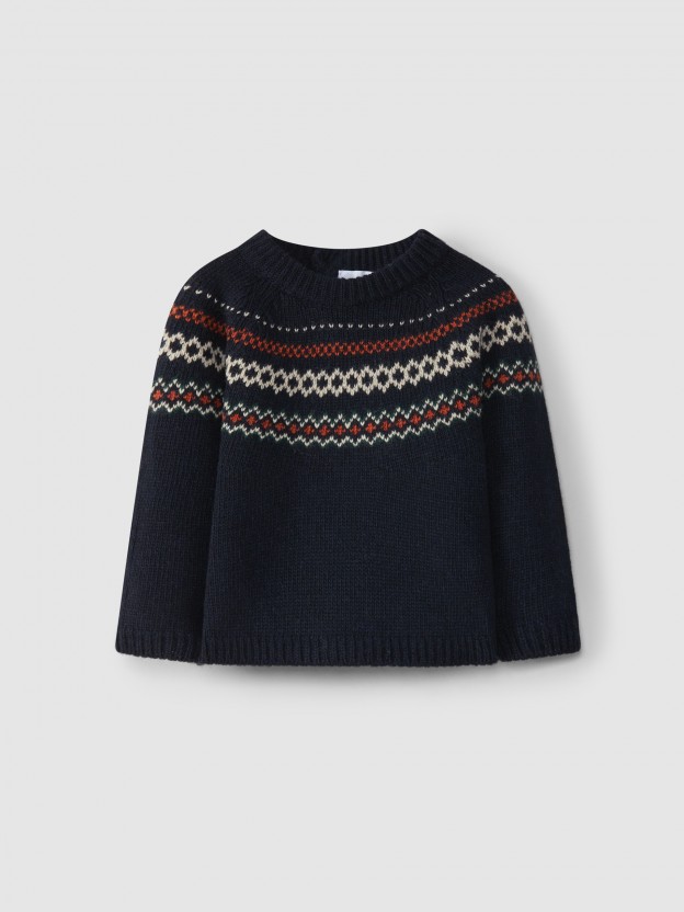 Jacquard knitted jumper
