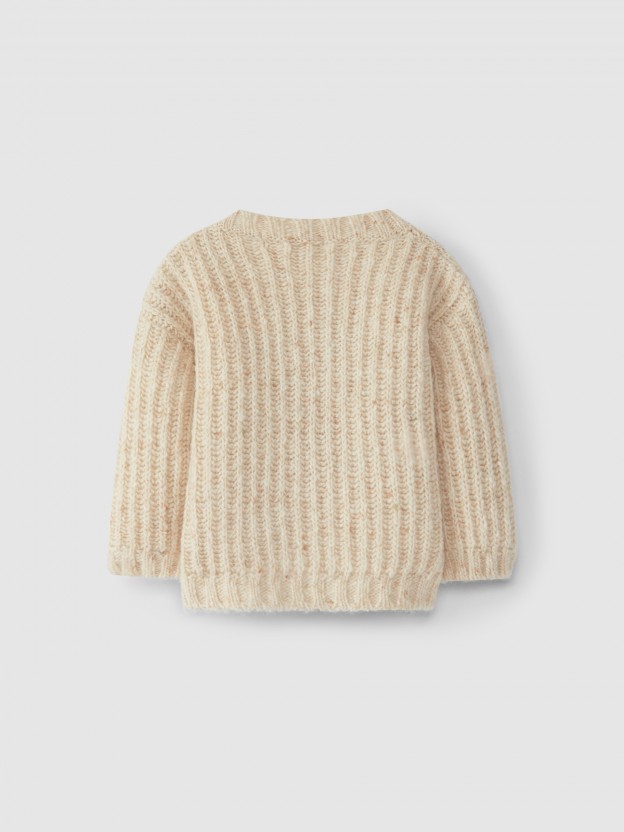 Pull tricot  col claudine