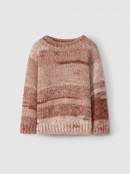 Multi-coloured knitted jumper