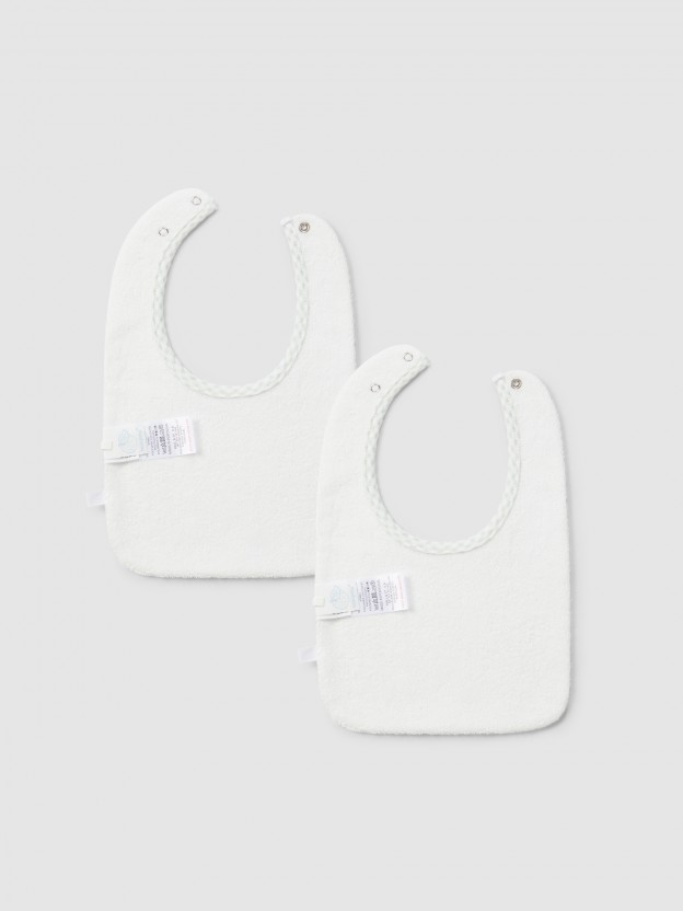 Pack of two double gauze printed bibs