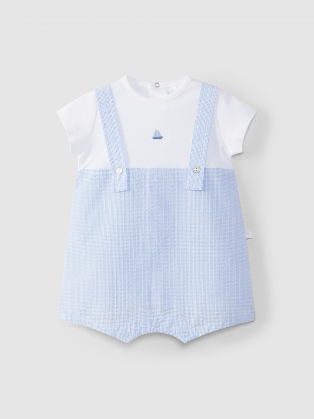 Romper two-in-one vichy