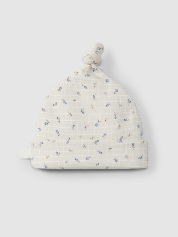 Knot printed hat