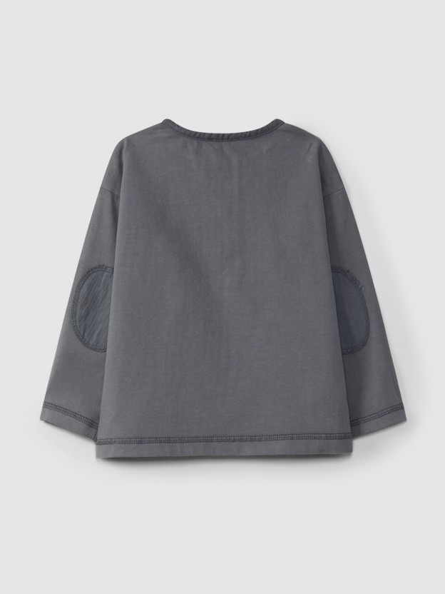 Plain longsleeve with elbow patches