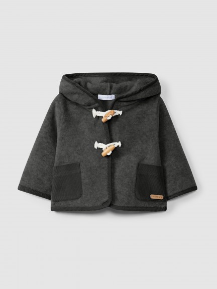 Fleece jacket with hood
