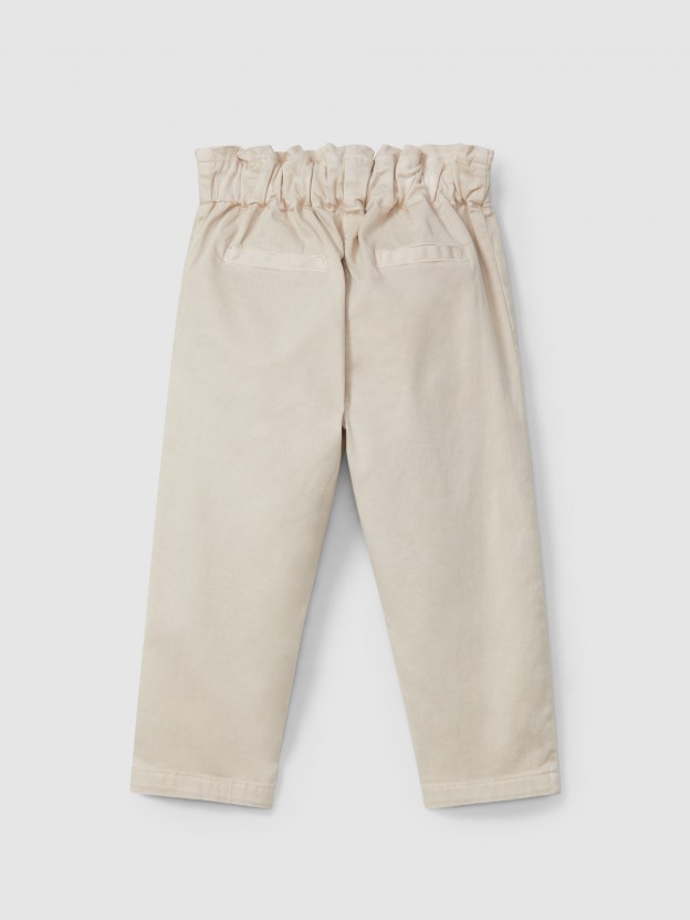Pantalones de sarga con bolsillos