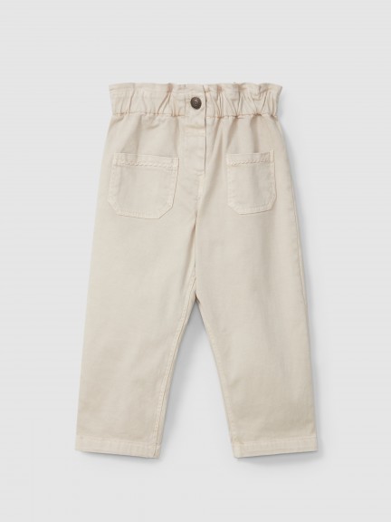 Pantalones de sarga con bolsillos