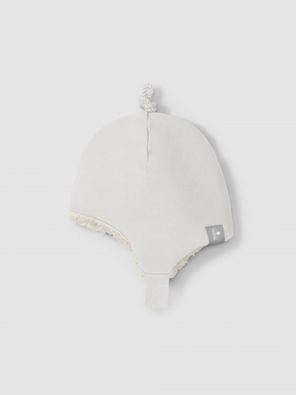 Bonnet en peluche avec nud