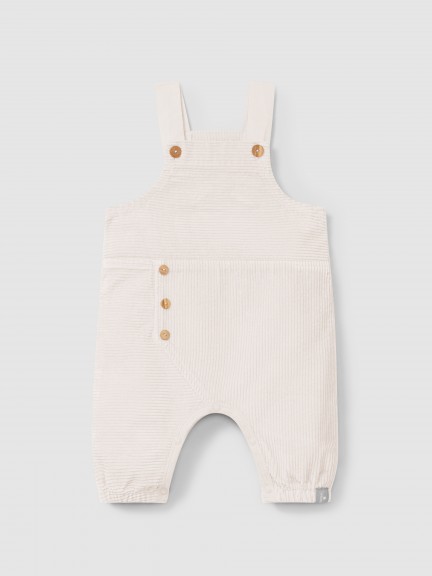 Organic cotton velvet dungarees