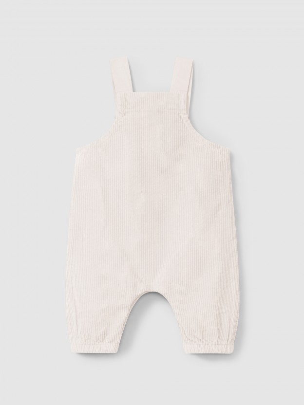 Organic cotton velvet dungarees