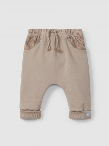 Plush pull-up pants