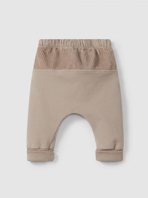 Pantalon pull-up en peluche