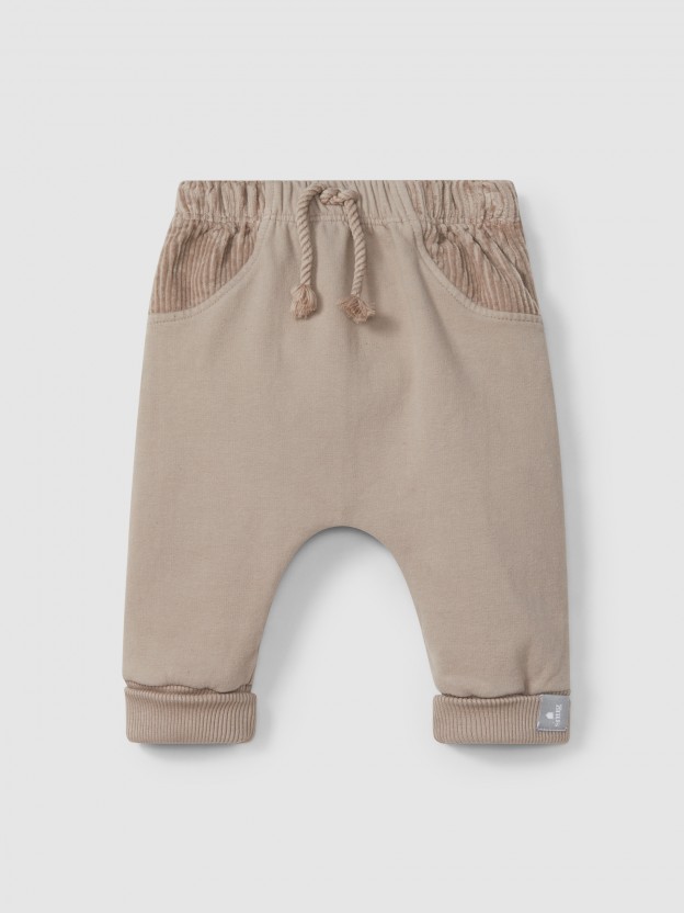 Pantalon pull-up en peluche