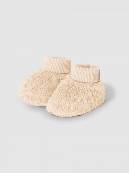 Petites bottes en fourrure en coton biologique