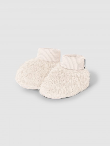 Petites bottes en fourrure en coton biologique