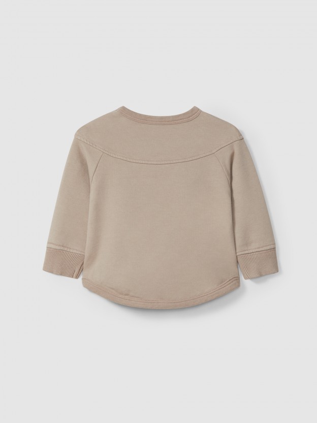 Plush sweatshirt with pocket