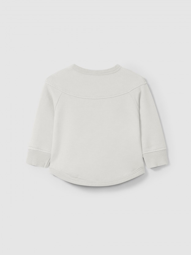 Plush sweatshirt with pocket