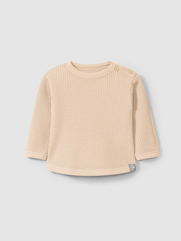 Pull en maille gaufre