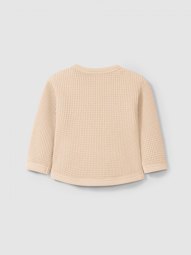 Pull en maille gaufre