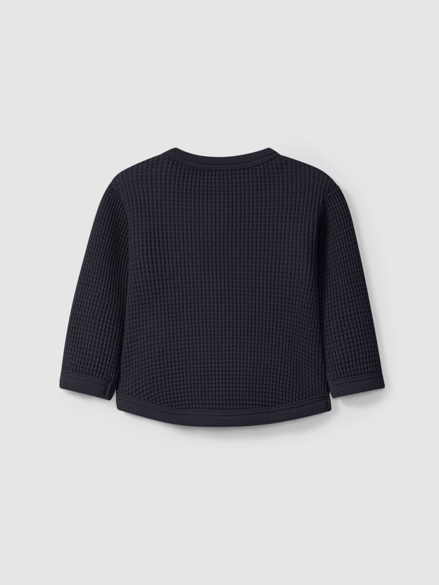 Pull en maille gaufre