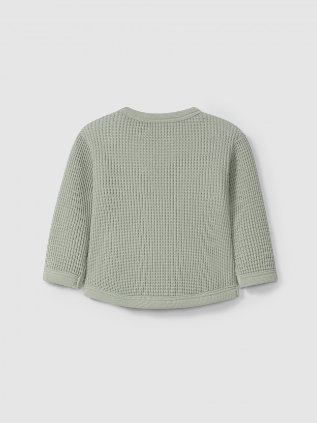 Pull en maille gaufre