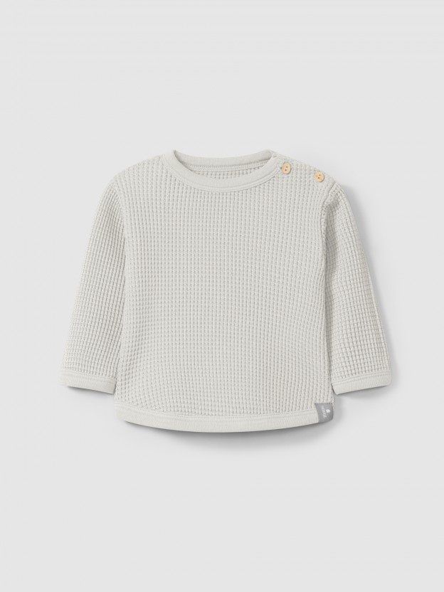 Pull en maille gaufre