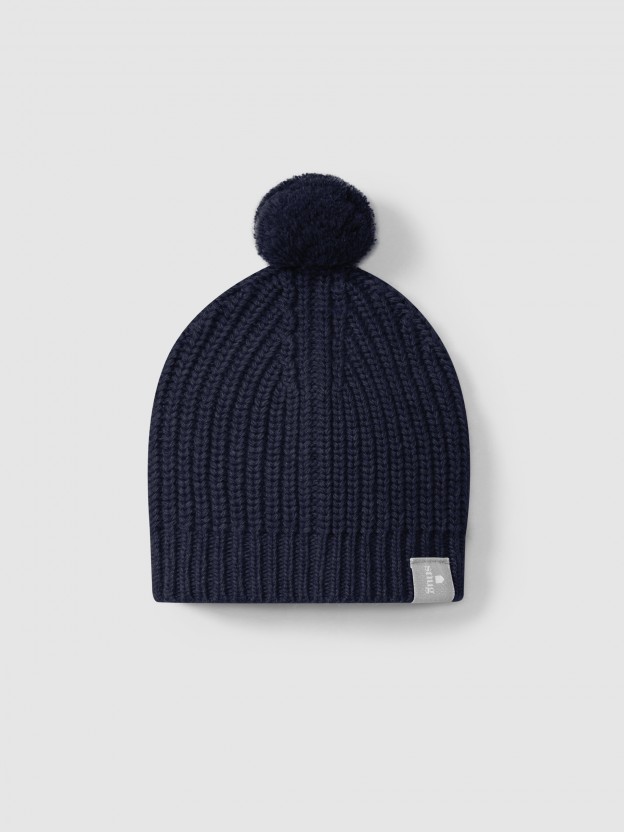 Bonnet tricot pompon