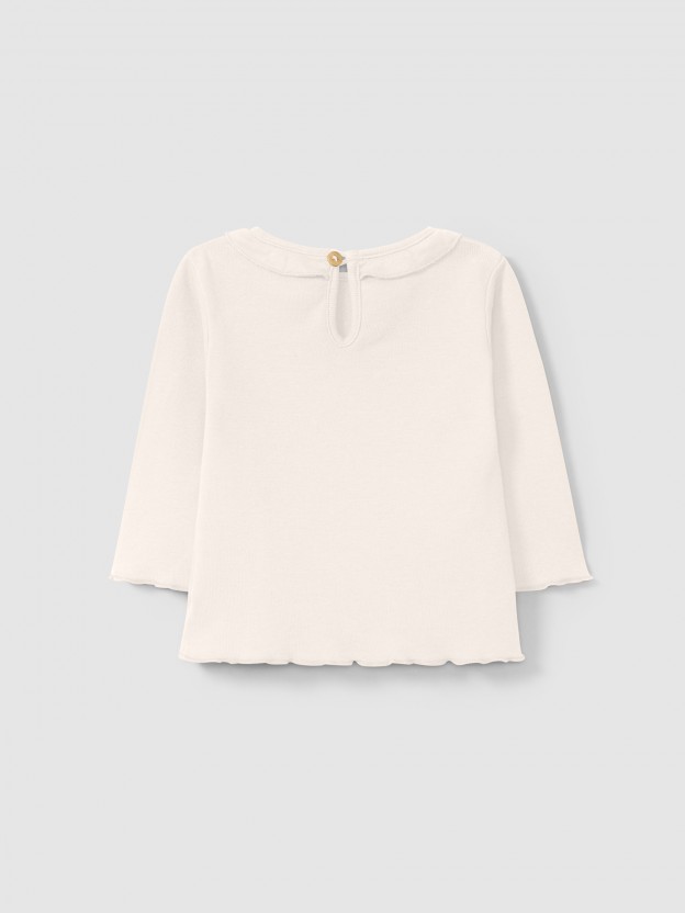 Longsleeve with ruffled collar