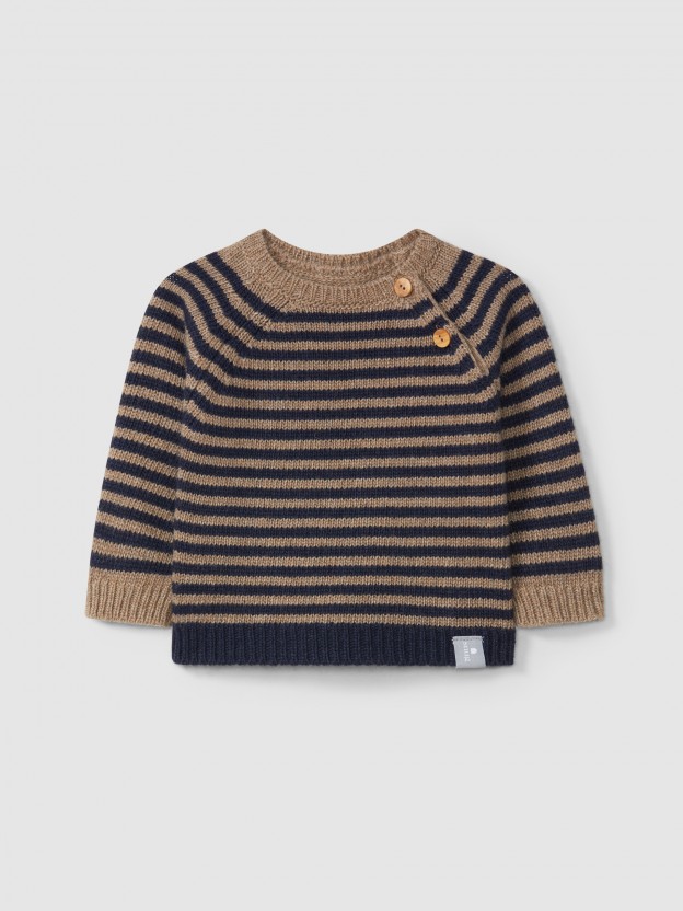 Striped knitted jumper