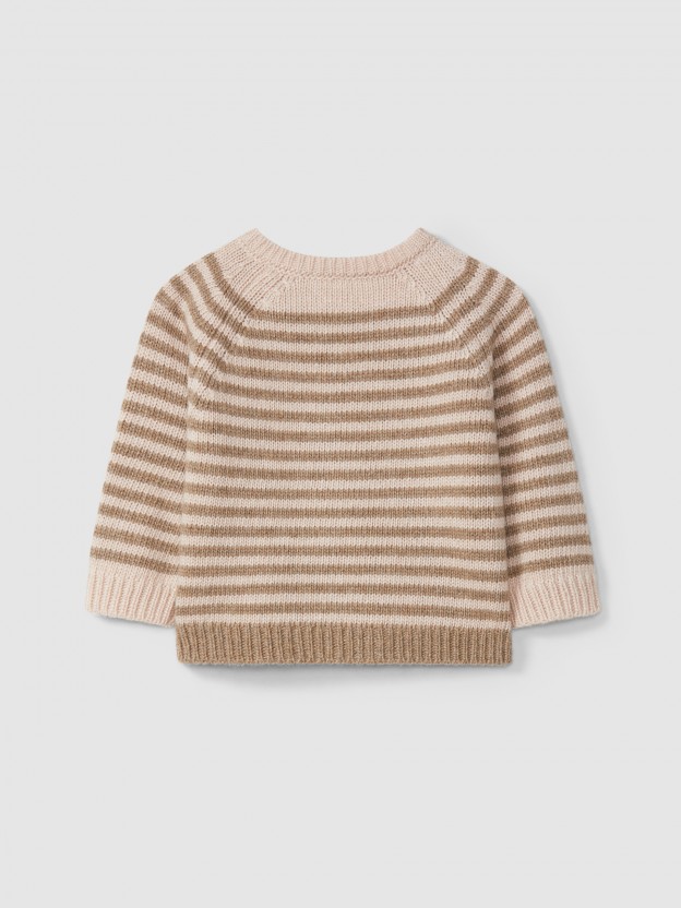 Striped knitted jumper