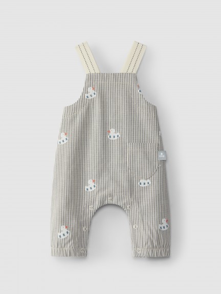 Dungarees in canvas denim with duckie