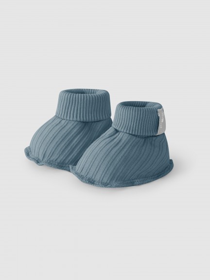 Ribbed jersey booties